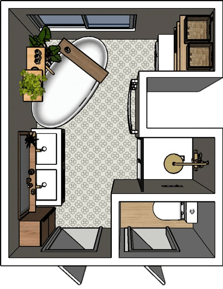 plan 3D salle de bain 