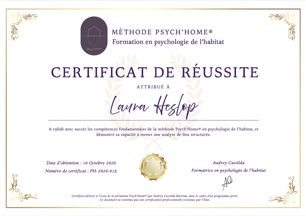 certificat de réussite en psychologie de l'habitat